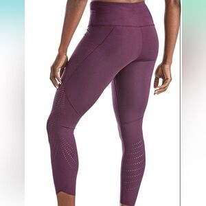 Womens Members Mark Purple Perforated Legging Pant Size Medium EUC